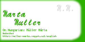 marta muller business card